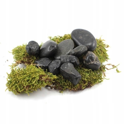 Kamienie czarne otoczaki 2-3cm 10szt detaling
